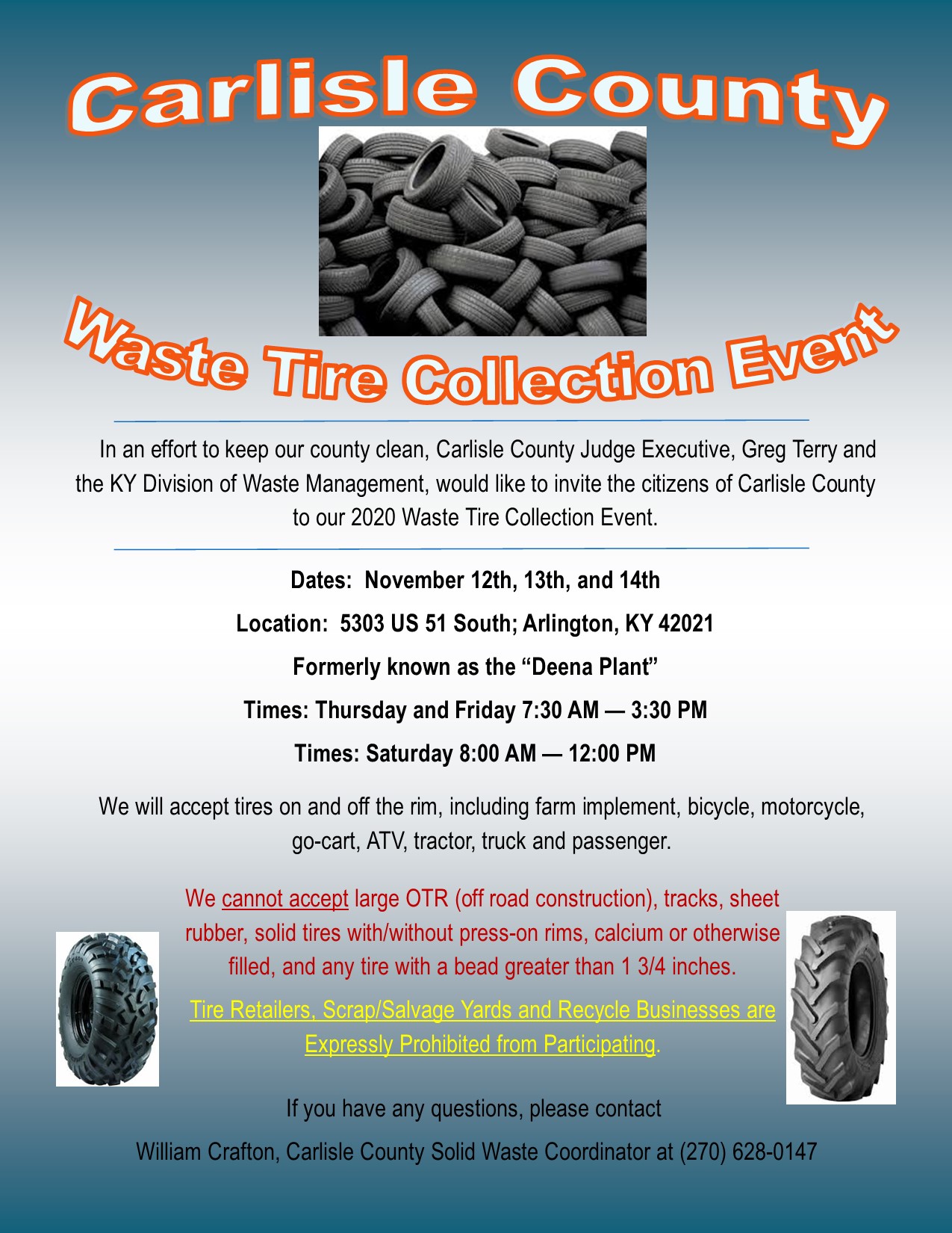 Waste Tire Flyer 2020